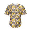 Pilot Pug Pattern Print Men's Baseball Jersey