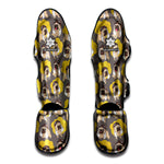 Pilot Pug Pattern Print Muay Thai Shin Guard