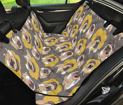 Pilot Pug Pattern Print Pet Car Back Seat Cover