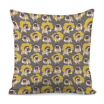 Pilot Pug Pattern Print Pillow Cover
