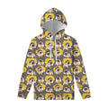 Pilot Pug Pattern Print Pullover Hoodie