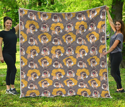 Pilot Pug Pattern Print Quilt