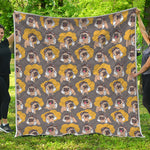 Pilot Pug Pattern Print Quilt