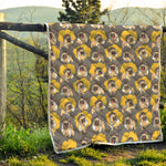 Pilot Pug Pattern Print Quilt