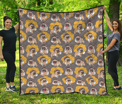 Pilot Pug Pattern Print Quilt