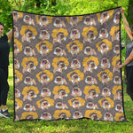 Pilot Pug Pattern Print Quilt