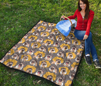 Pilot Pug Pattern Print Quilt