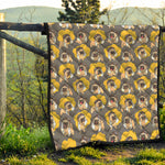 Pilot Pug Pattern Print Quilt