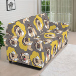 Pilot Pug Pattern Print Sofa Cover