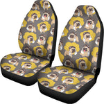 Pilot Pug Pattern Print Universal Fit Car Seat Covers