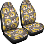 Pilot Pug Pattern Print Universal Fit Car Seat Covers