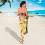 Pineapple And Flamingo Pattern Print Beach Sarong Wrap