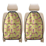 Pineapple And Flamingo Pattern Print Car Seat Organizers