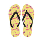 Pineapple And Flamingo Pattern Print Flip Flops