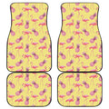 Pineapple And Flamingo Pattern Print Front and Back Car Floor Mats