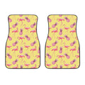 Pineapple And Flamingo Pattern Print Front Car Floor Mats