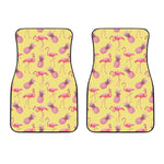 Pineapple And Flamingo Pattern Print Front Car Floor Mats
