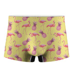 Pineapple And Flamingo Pattern Print Men's Boxer Briefs