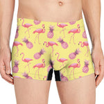 Pineapple And Flamingo Pattern Print Men's Boxer Briefs