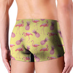 Pineapple And Flamingo Pattern Print Men's Boxer Briefs