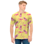 Pineapple And Flamingo Pattern Print Men's T-Shirt