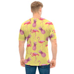 Pineapple And Flamingo Pattern Print Men's T-Shirt