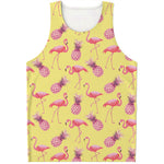 Pineapple And Flamingo Pattern Print Men's Tank Top