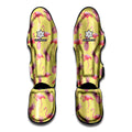 Pineapple And Flamingo Pattern Print Muay Thai Shin Guards