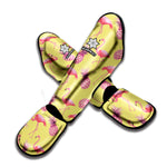 Pineapple And Flamingo Pattern Print Muay Thai Shin Guard