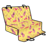 Pineapple And Flamingo Pattern Print Pet Car Back Seat Cover