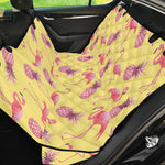Pineapple And Flamingo Pattern Print Pet Car Back Seat Cover