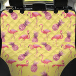 Pineapple And Flamingo Pattern Print Pet Car Back Seat Cover