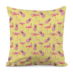 Pineapple And Flamingo Pattern Print Pillow Cover