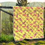 Pineapple And Flamingo Pattern Print Quilt