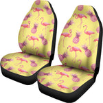 Pineapple And Flamingo Pattern Print Universal Fit Car Seat Covers
