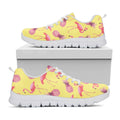 Pineapple And Flamingo Pattern Print White Running Shoes