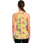 Pineapple And Flamingo Pattern Print Women's Racerback Tank Top