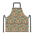 Pineapple And Hibiscus Striped Print Apron