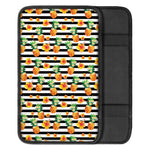 Pineapple And Hibiscus Striped Print Car Center Console Cover