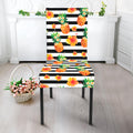 Pineapple And Hibiscus Striped Print Dining Chair Slipcover