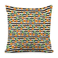 Pineapple And Hibiscus Striped Print Pillow Cover