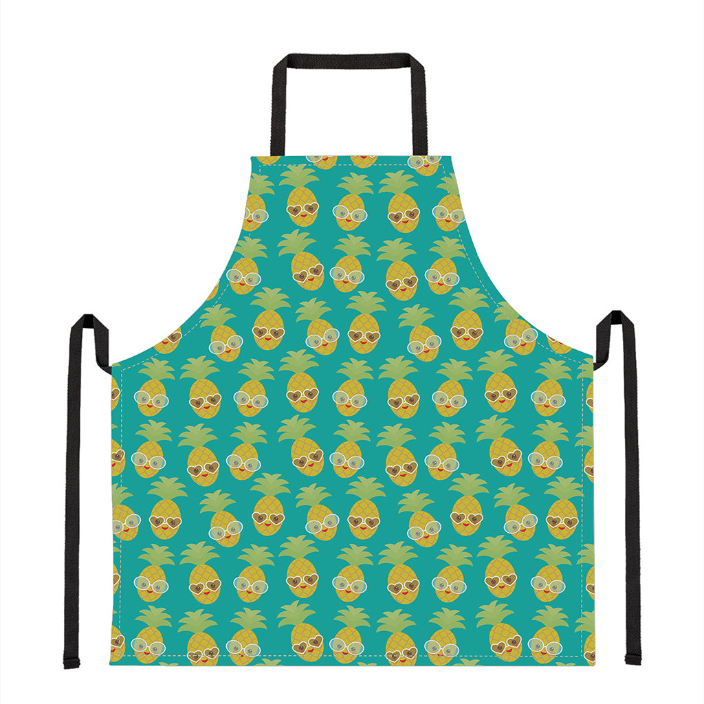 Pineapple Emoji Pattern Print Apron