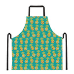 Pineapple Emoji Pattern Print Apron