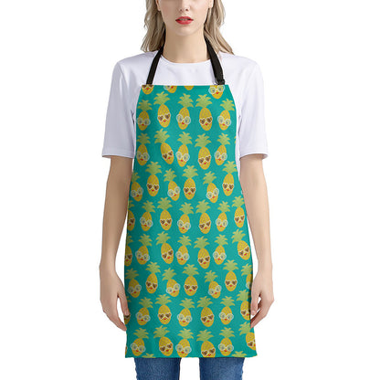 Pineapple Emoji Pattern Print Apron