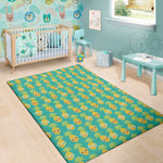 Pineapple Emoji Pattern Print Area Rug