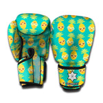 Pineapple Emoji Pattern Print Boxing Gloves