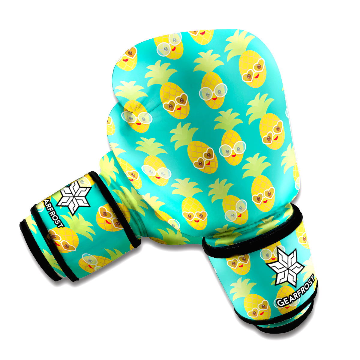 Pineapple Emoji Pattern Print Boxing Gloves