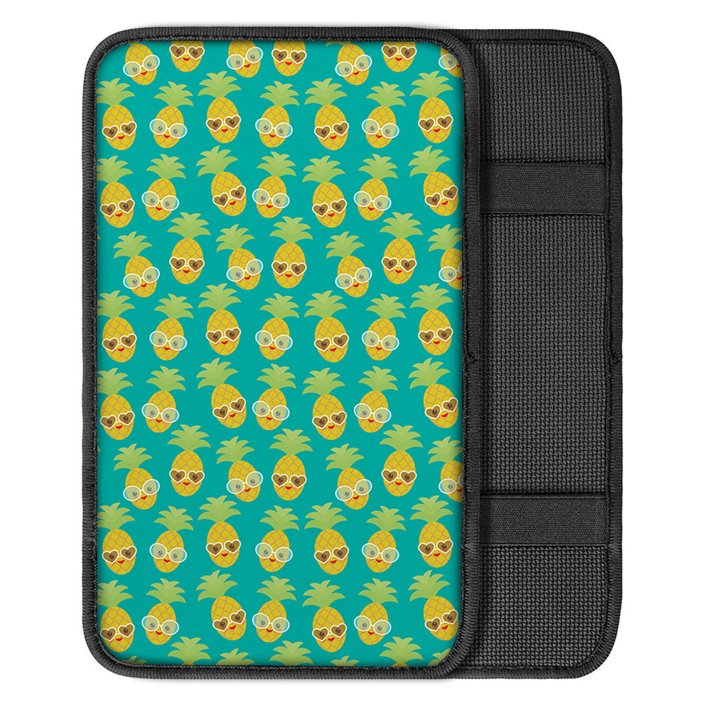 Pineapple Emoji Pattern Print Car Center Console Cover