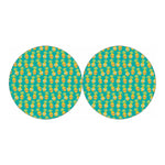 Pineapple Emoji Pattern Print Car Coasters