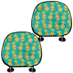 Pineapple Emoji Pattern Print Car Headrest Covers